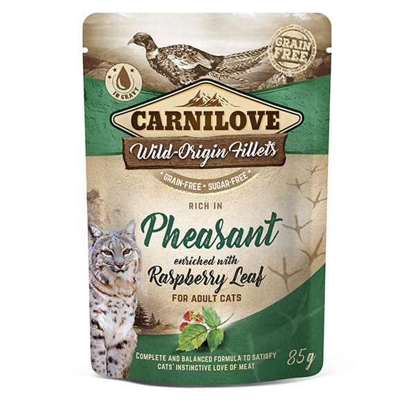Carnilove Wet Cat Food Pheasant with Raspberry Leaves Pouch 85g