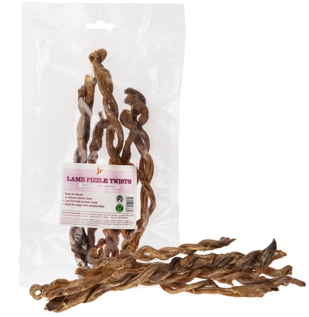 Jr Pet Products Dog Treats Braided Lamb Pizzle 100g