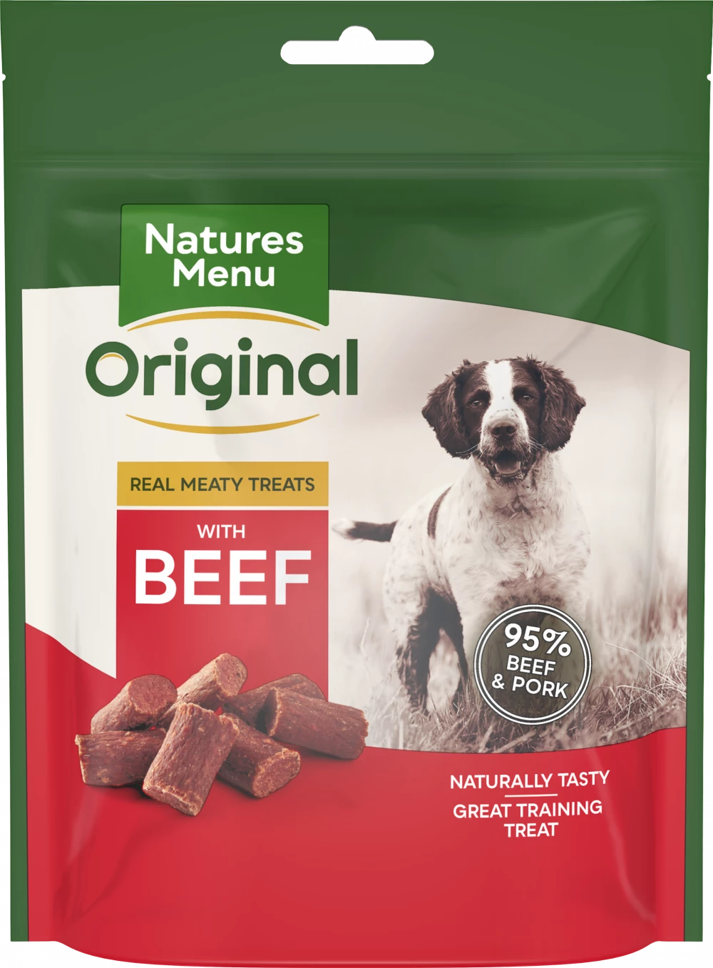 Natures Menu Dog Treats Real Meaty Beef 120G