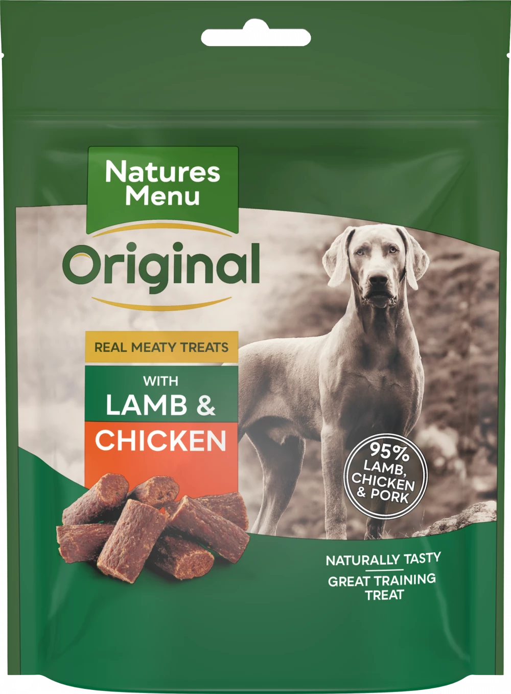 Natures Menu Dog Treats Real Meaty Lamb & Chicken 120g