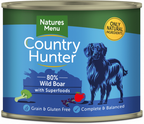 Natures Menu Country Hunter Wet Dog Food Wild Boar With Superfoods Tin 600g