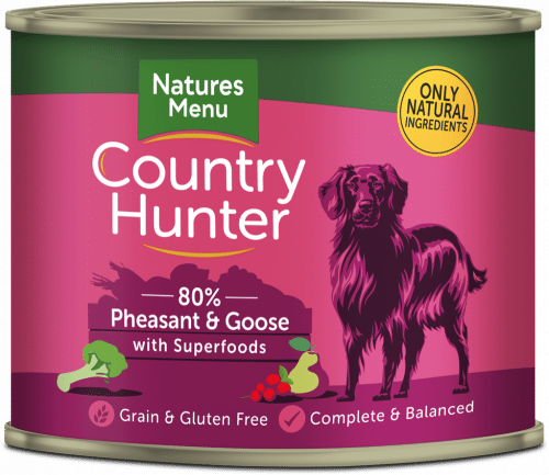 Natures Menu Country Hunter Wet Dog Food Pheasant And Goose With Superfoods Tin 600g