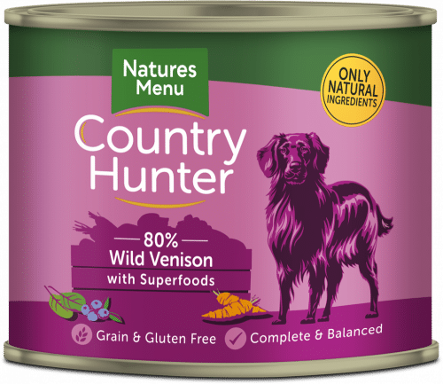 Natures Menu Country Hunter Wet Dog Food Wild Venison With Superfoods Tin 600g