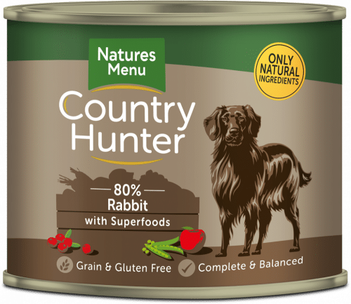 Natures Menu Country Hunter Wet Dog Food Rabbit With Superfoods Tin 600g
