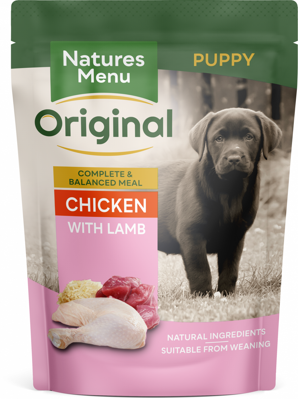Natures Menu Wet Dog Food Puppy Chicken with Lamb Single Pouch 300g