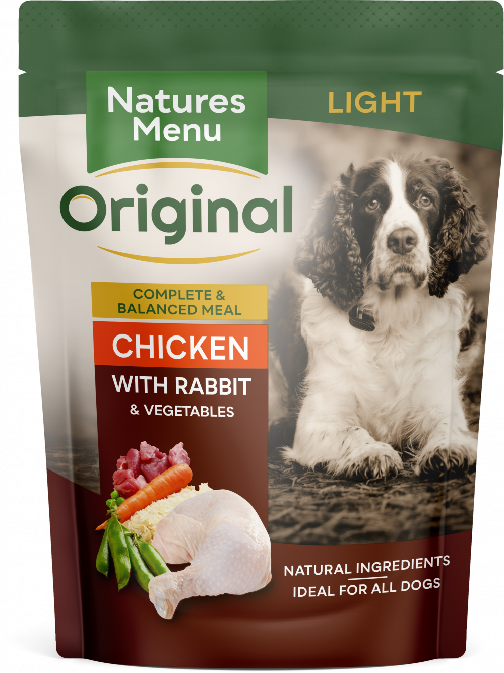 Natures Menu Wet Dog Food Light Chicken with Rabbit Single Pouch 300g
