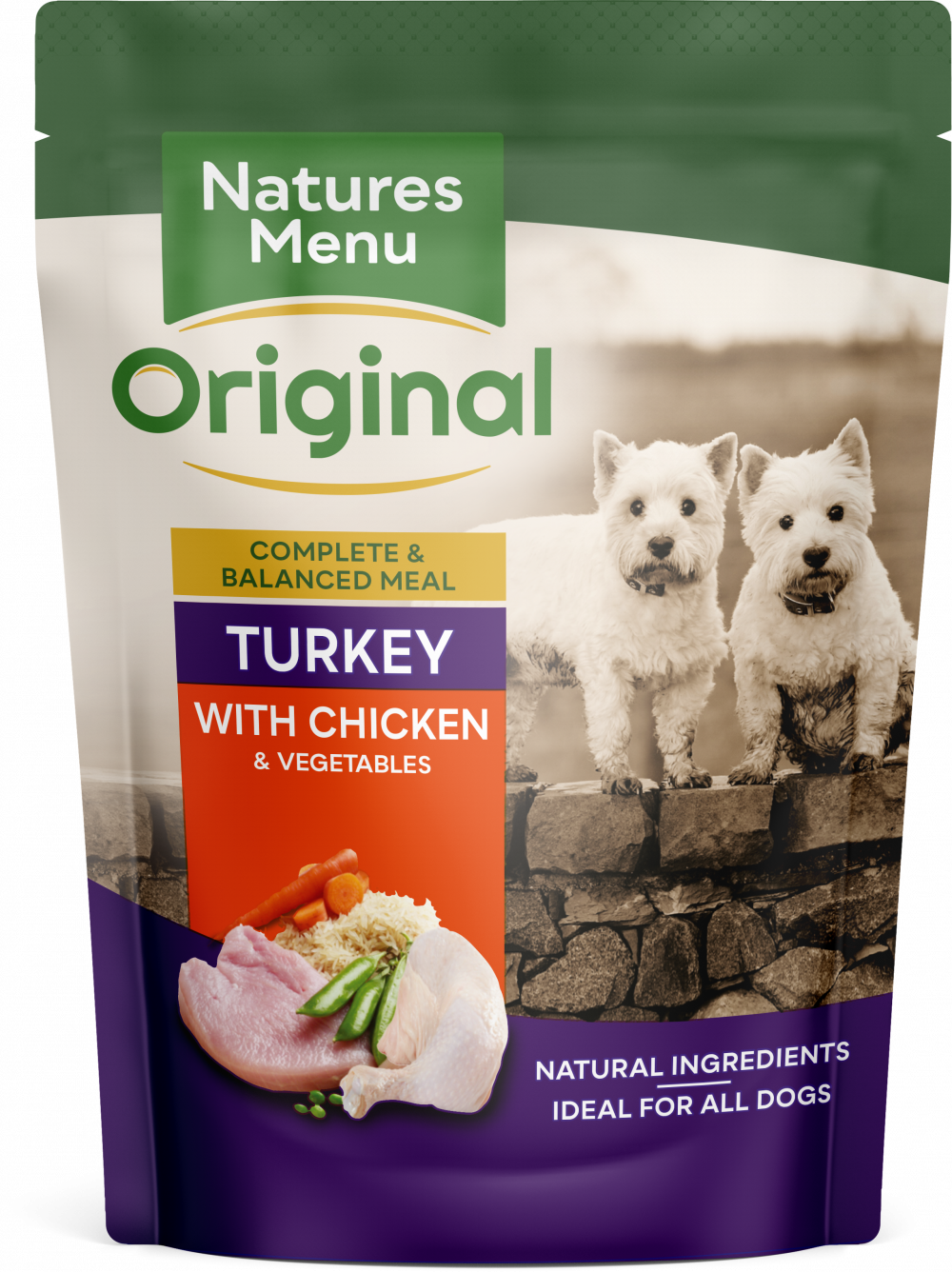 Natures Menu Wet Dog Food Turkey with Chicken Single Pouch 300g