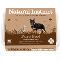 Natural Instinct Raw Dog Food Pure Beef 1kg