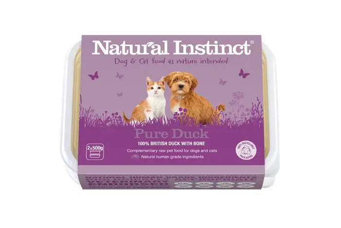 Natural Instinct Raw Dog Food Pure Duck 2x500G