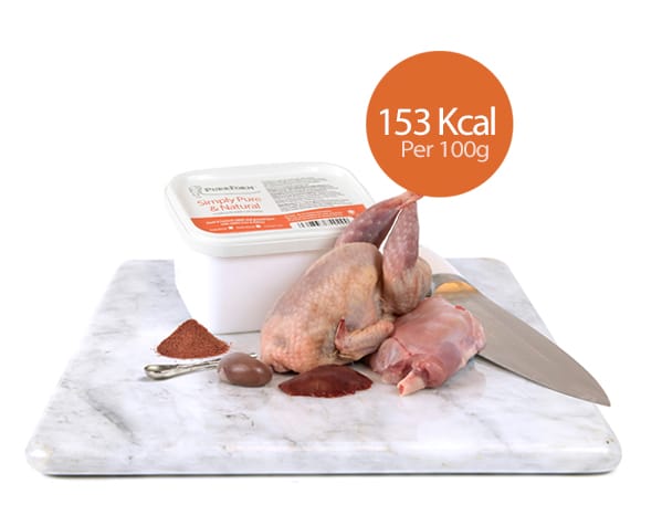 Purrform Raw Cat Food Minced Quail and Farmed Rabbit 450g