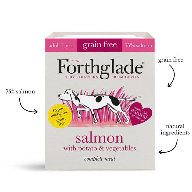 Forthglade Wet Dog Food Complete Range Salmon And Vegetables 395g