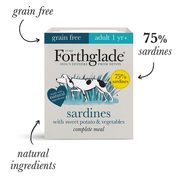 Forthglade Wet Dog Food Sardines with Sweet Potato & Vegetables 395g