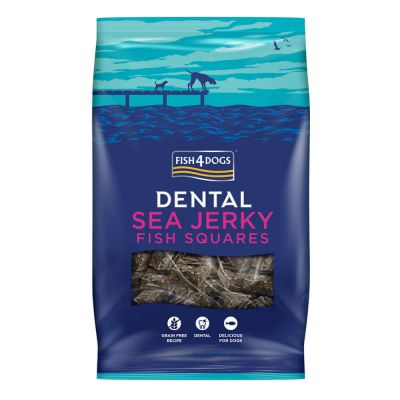 Fish4Dogs Dog Treat Sea Jerky Fish Squares 115g