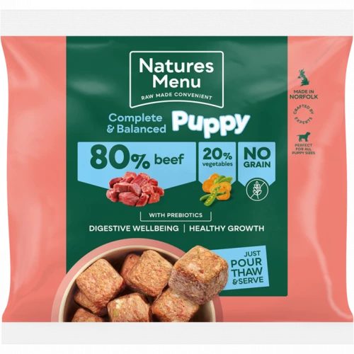 Natures Menu Raw Puppy Food 80/20 Beef 1kg