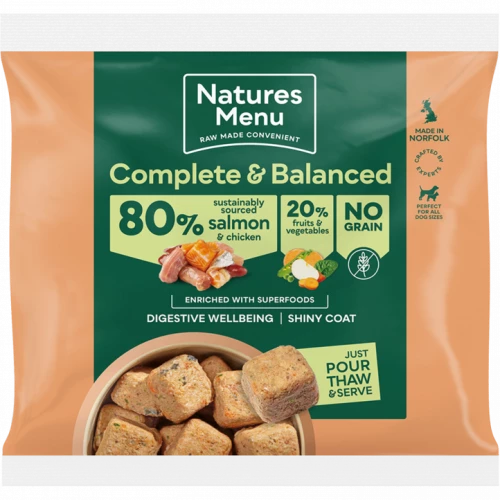 Natures Menu Raw Dog Food 80/20 Chicken & Salmon With Superfoods 1kg