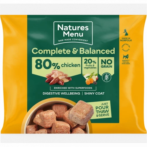 Natures Menu Raw Dog Food 80/20 Chicken With Superfood 1KG