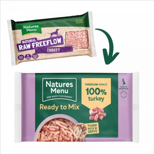 Natures Menu Raw Dog Food Freeflow Turkey 2kg