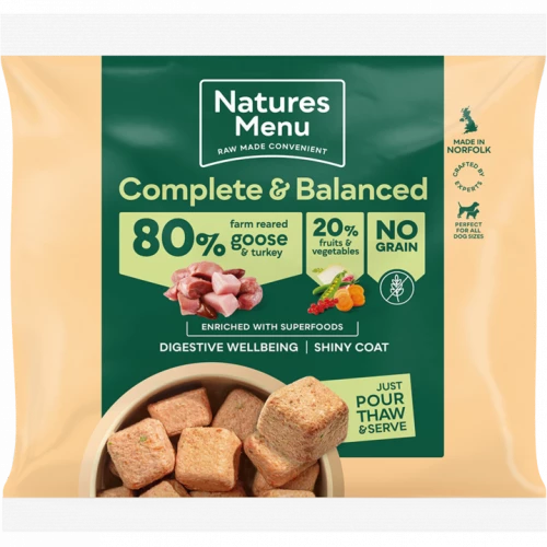 Natures Menu Raw Dog Food 80/20 Turkey & Goose With Superfoods 1kg