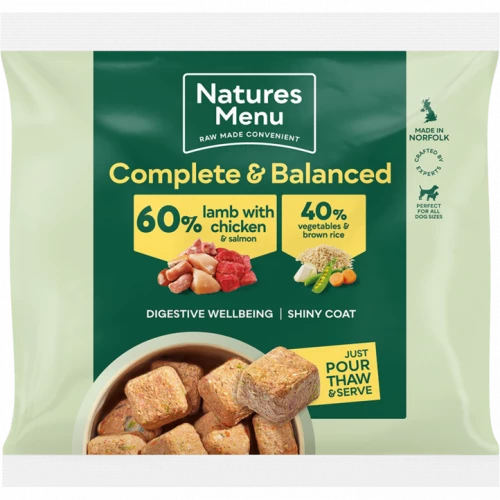 Natures Menu Raw Dog Food 60/40 Lamb with Chicken & Salmon 1kg