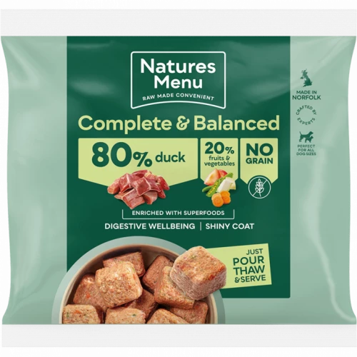Natures Menu Raw Dog Food 80/20 Duck With Superfoods 1kg