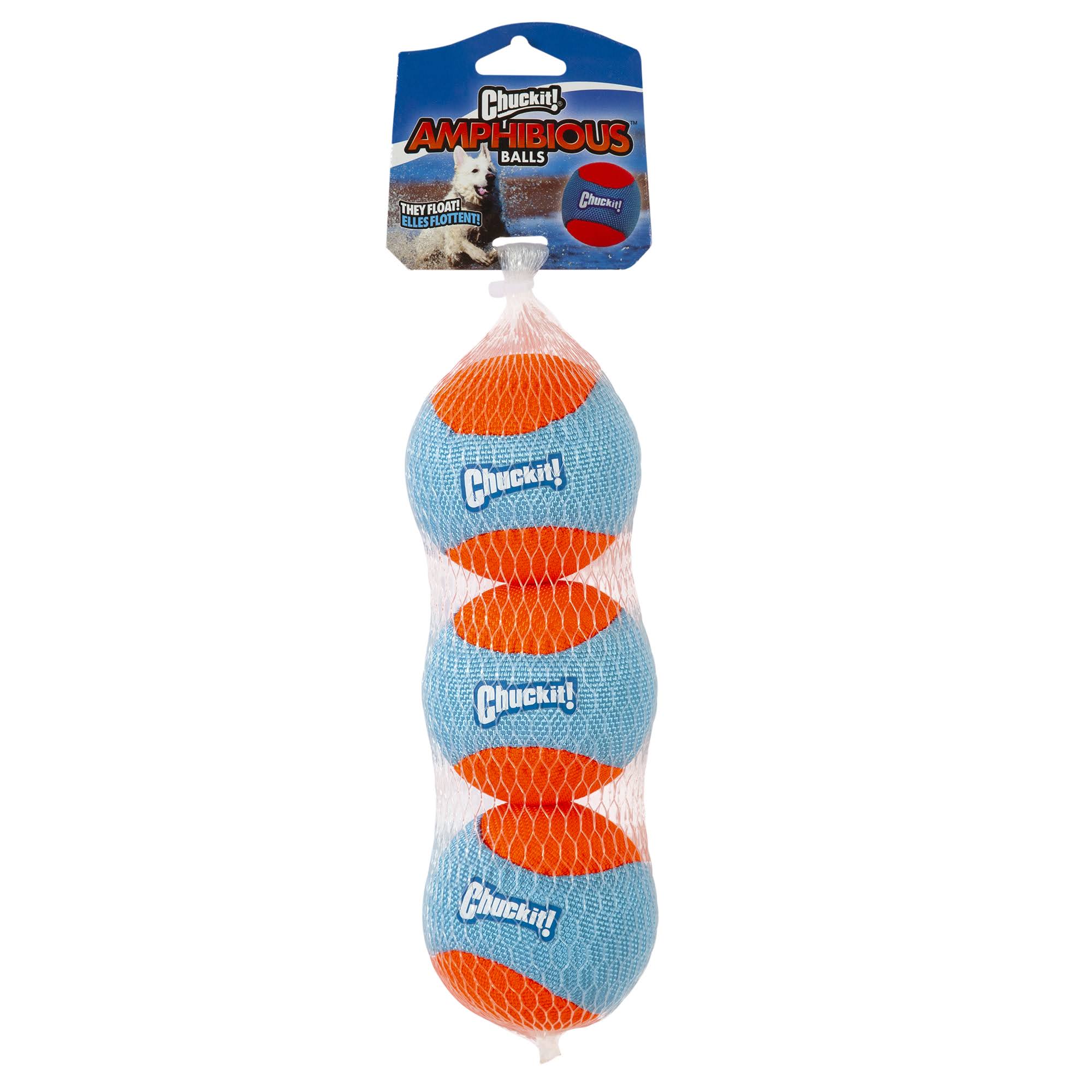 Chuckit Dog Toy Amphibious Balls 3 Pack