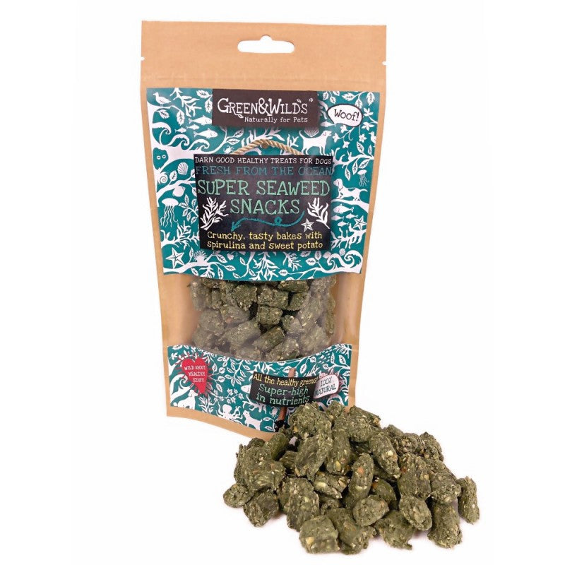 Green & Wilds Dog Treat Super Seaweed Snacks 130g