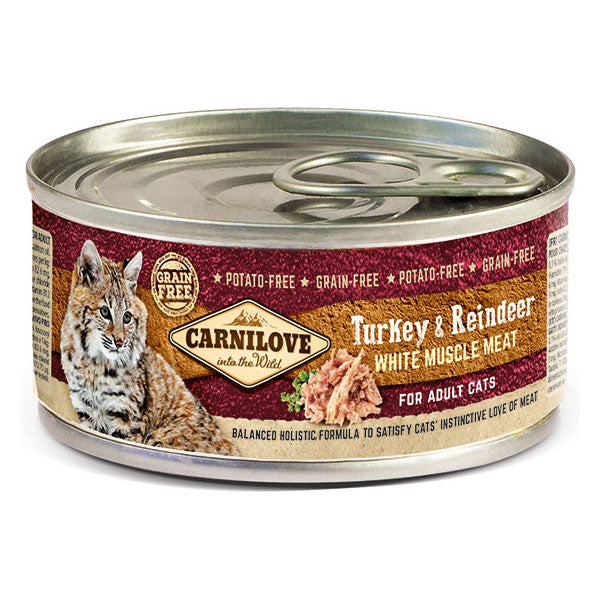 Carnilove Wet Cat Food Turkey & Reindeer Can 100g