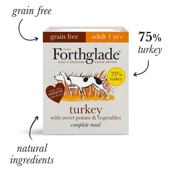 Forthglade Wet Dog Food Turkey with Sweet Potato & Vegetables 395g