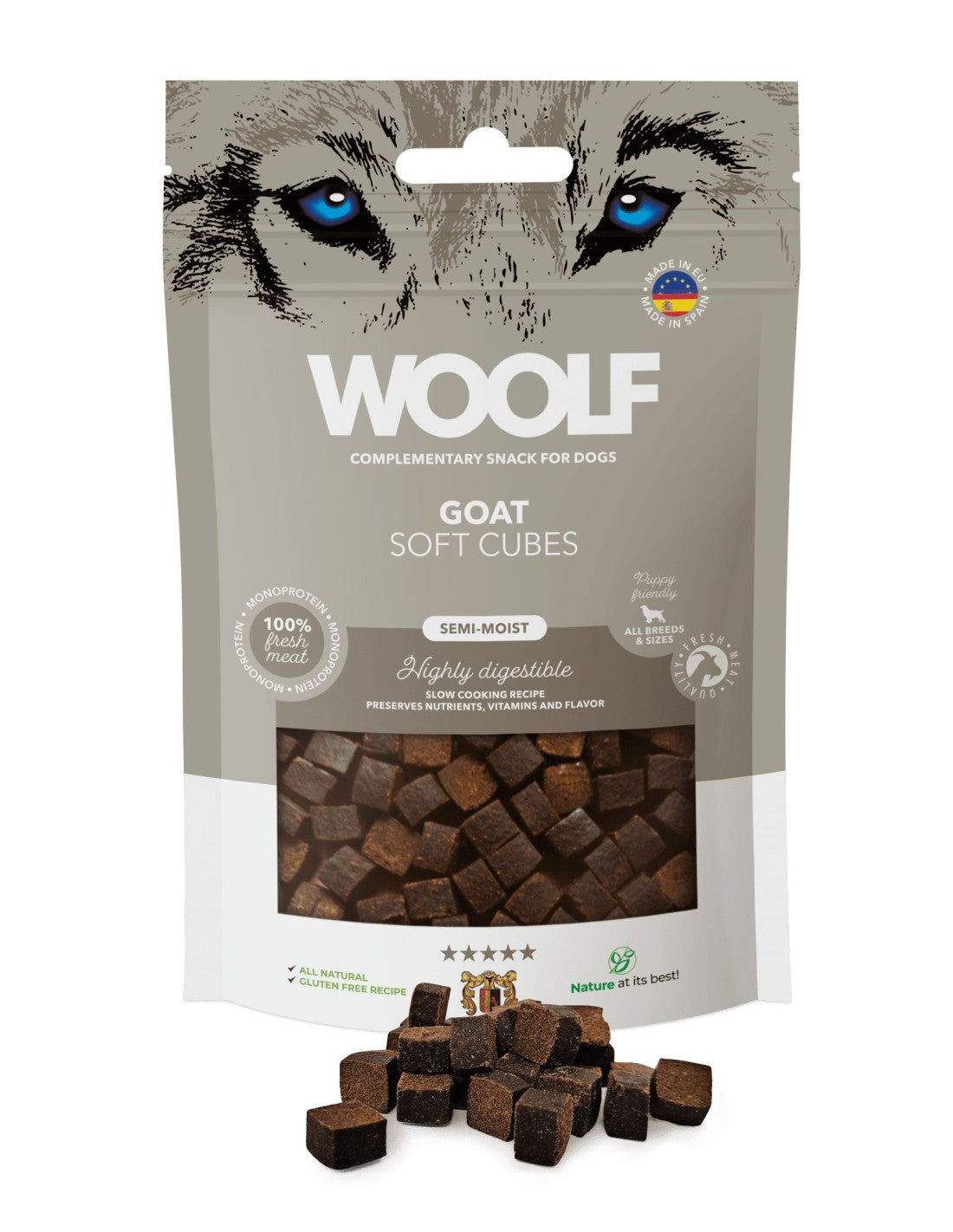 Woolf Soft Cubes Goat 100g