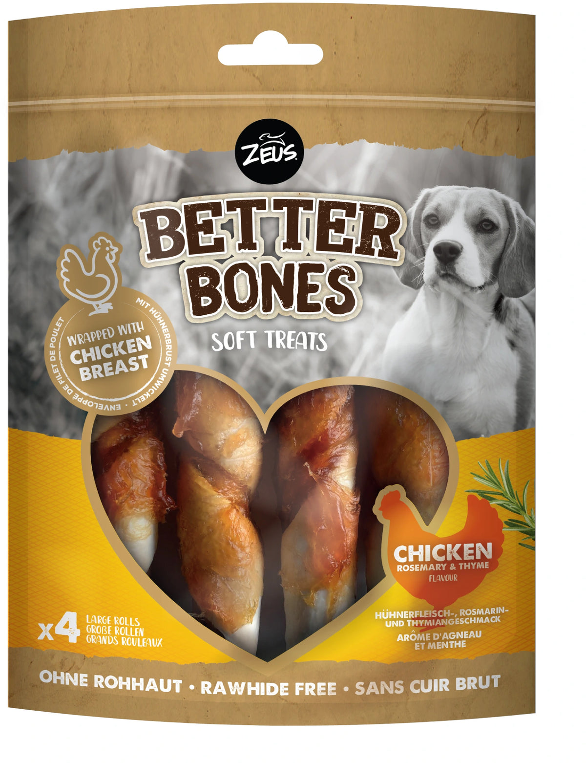 Zeus Better Bones Chicken Sticks Large 4pk